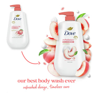Dove Moisturizing Body Wash Rebalance Peach & Rice Milk