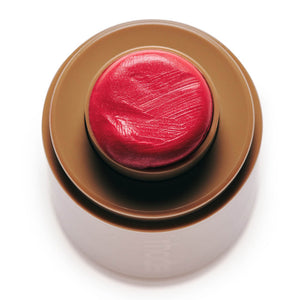R. Beauty Candy Apples blush makeup compact with rosy pink shade and decorative apple design on the lid.