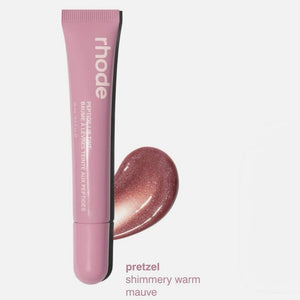 Rhode Skin Peptide Liptint in Pretzel shade, natural makeup product with tinted lip color and subtle shine, displayed in the image.