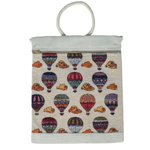 Turkish Türkiye medium bag featuring a colorful hot air balloon design, made of durable fabric, ideal for everyday use.
