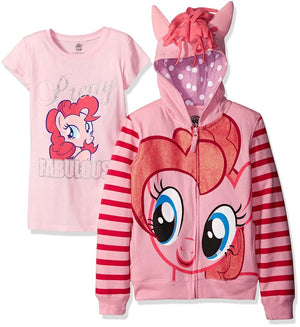Baby Apparel My Little Pony hoodie and tee bundle for 2-year-old babies, featuring colorful pony designs and soft fabric.