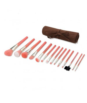 Pink Bambu Complete 14pc. Brush Set - Laylam.ae