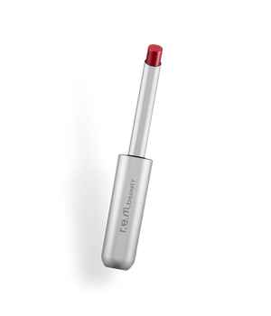 r.e.m beauty HeartBreaker lipstick in a sleek tube, showcasing a bold, vibrant lipstick shade ready for makeup application.