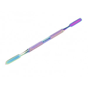 Z Palette De-Potting Spatula for makeup, stainless steel tool for removing and transferring makeup products safely.