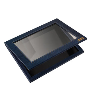 Extra Large denim stitched Z Palette for organizing makeup or art products with durable, stylish design.