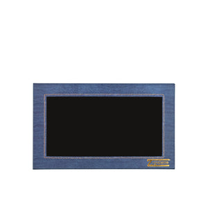 Large denim stitched Z Palette for organizing makeup or art products, featuring a stylish stitched denim exterior.